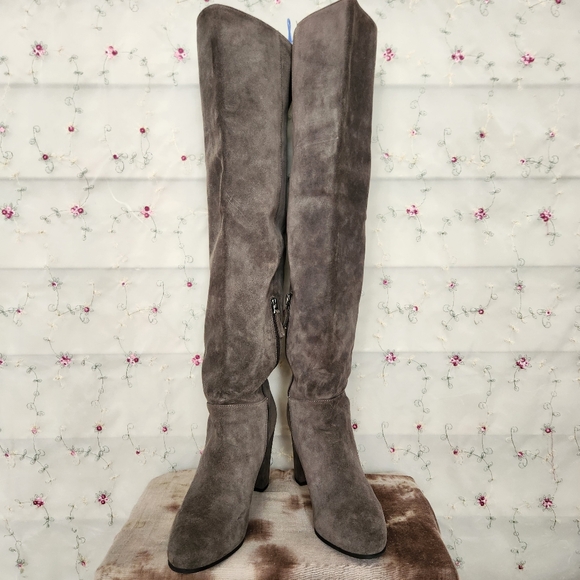 Franco Sarto Over The Knee Leather Boots - Picture 6 of 12